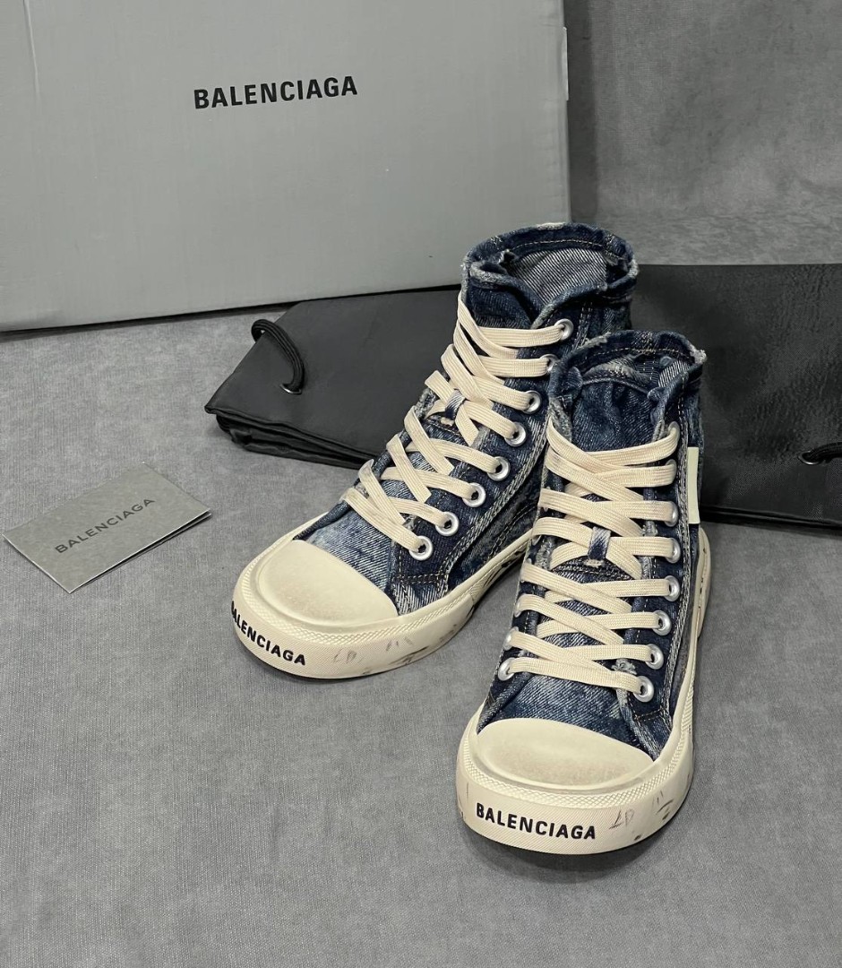 Женские джинсовые кеды Balenciaga Paris голубые LM-18161 – Lazurka Mall