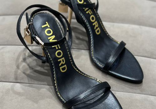 Кожаные босоножки Tom Ford черные