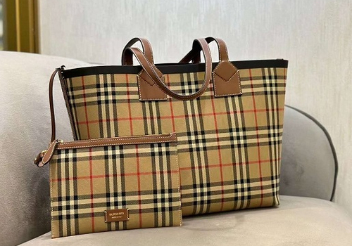 Женская сумка Burberry Medium London Tote Bag коричневая