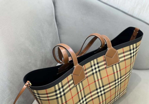 Женская сумка Burberry Medium London Tote Bag коричневая