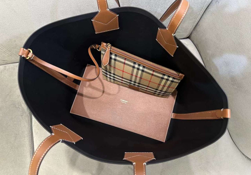 Женская сумка Burberry Medium London Tote Bag коричневая