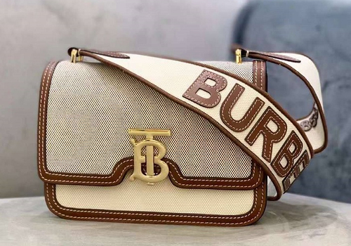 Женская сумка из текстиля Burberry TB белая