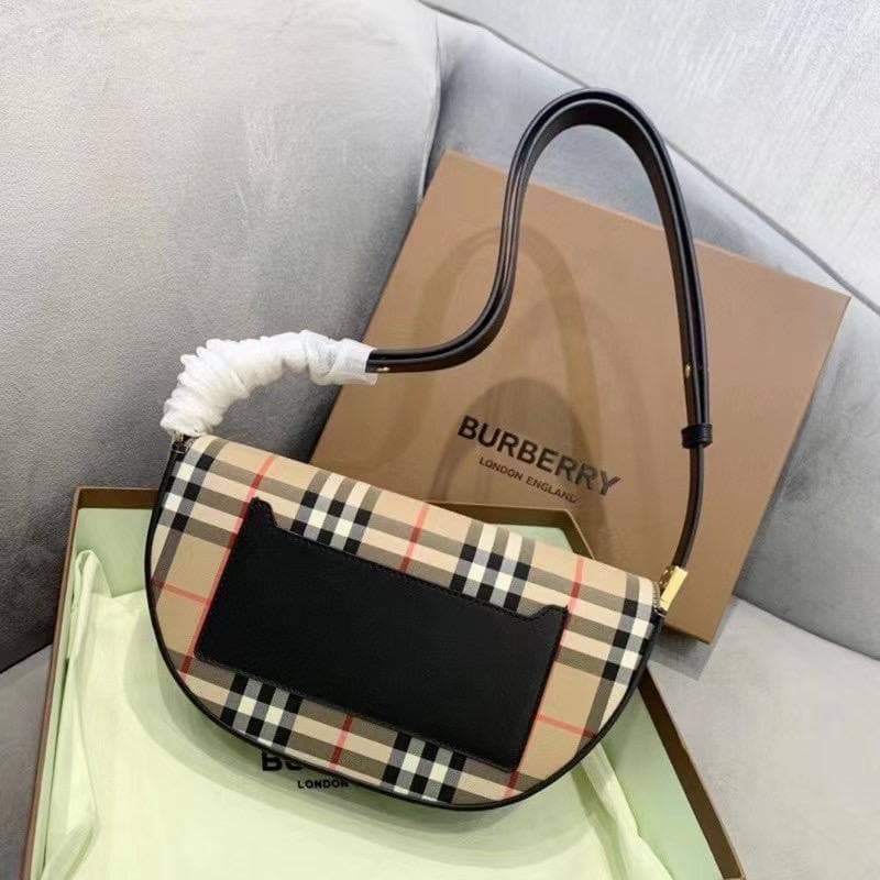 Женская коричневая сумка Burberry Vintage Check Olympia