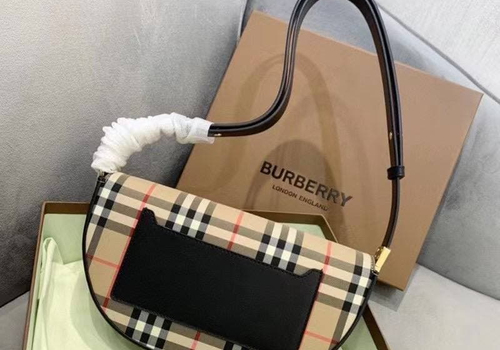 Женская коричневая сумка Burberry Vintage Check Olympia