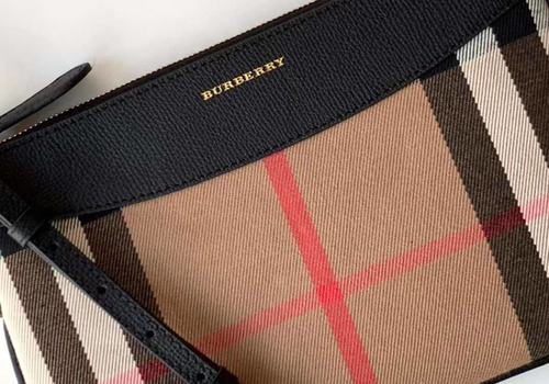 Женская сумка Burberry Vintage Check бежевая с черным