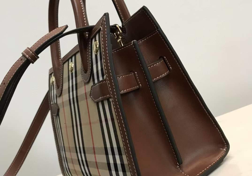 Женская сумка-тоут Burberry Banner Mini коричневая
