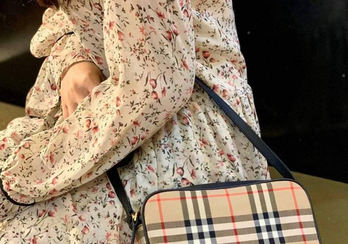 Женская бежевая сумка Burberry Vintage Check