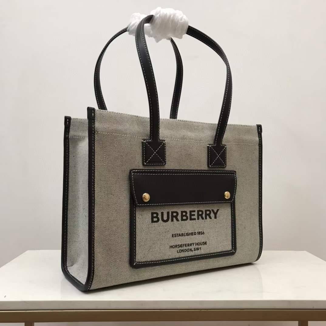 Женская сумка-тоут Burberry Medium Freya Tote серая