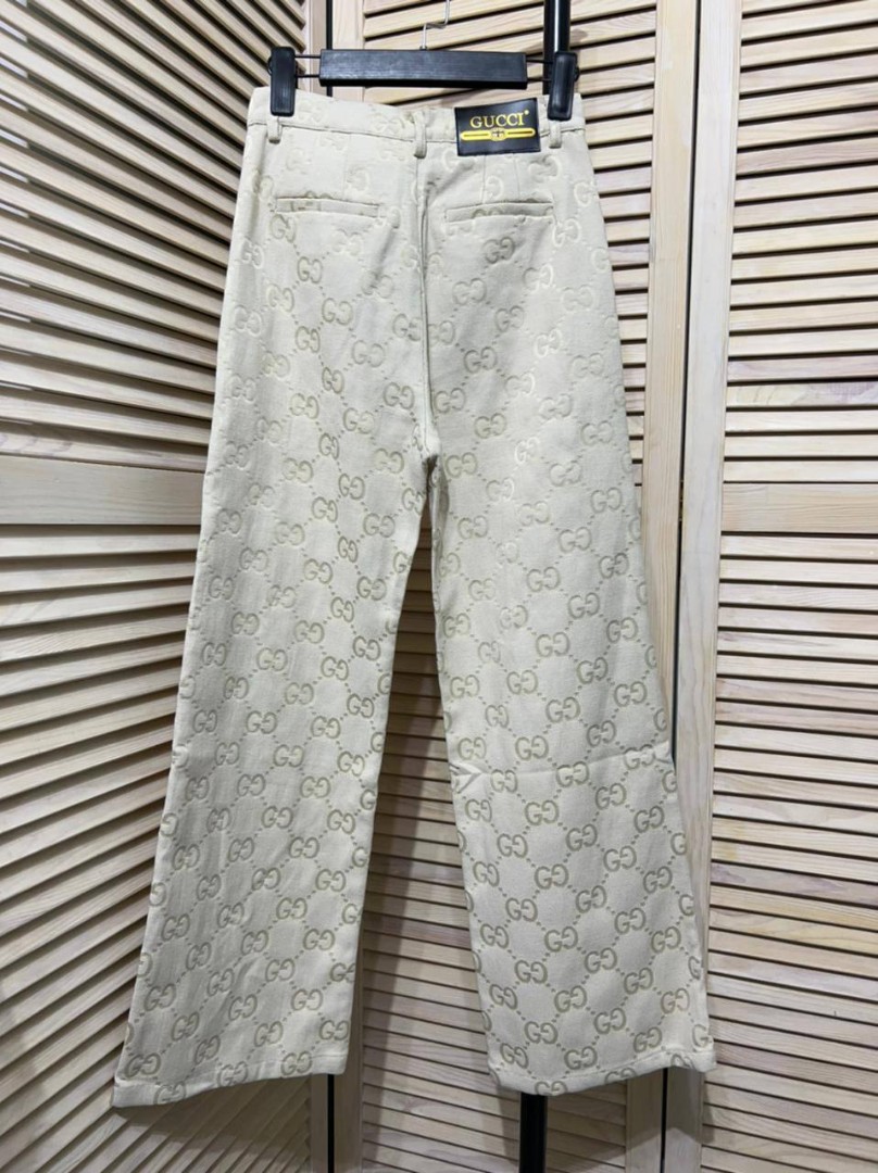 Женские белые джинсы Gucci