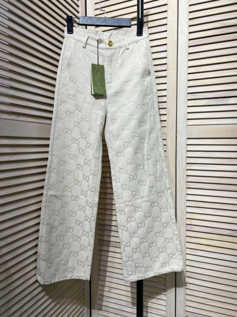 Женские белые джинсы Gucci