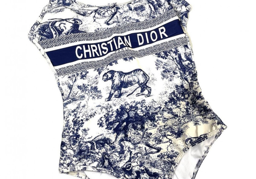Слитный купальник Christian Dior Dioriviera синий