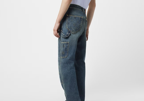 Женские джинсы Louis Vuitton с логотипами