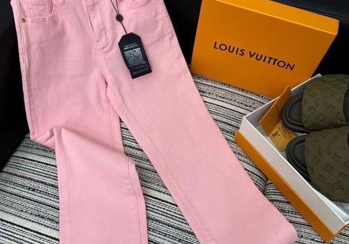 Женские розовые джинсы Louis Vuitton