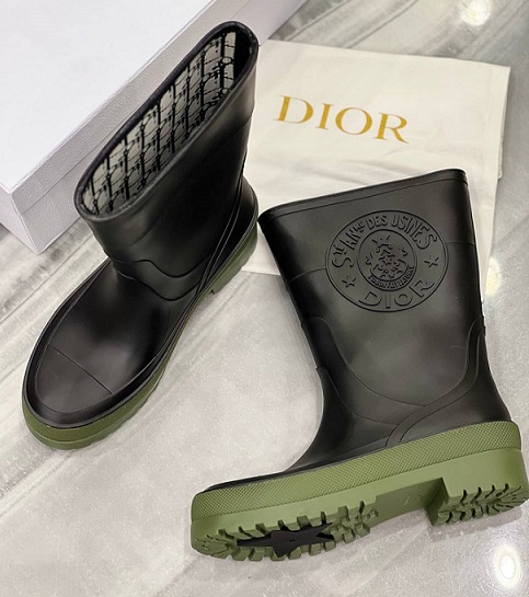 Женские резиновые сапоги Christian Dior Diorunion черные