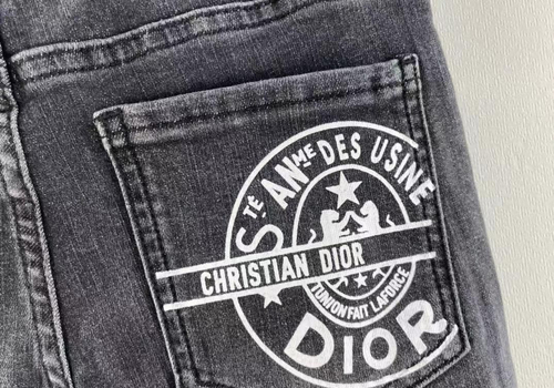 Женские темно-серые джинсы Christian Dior