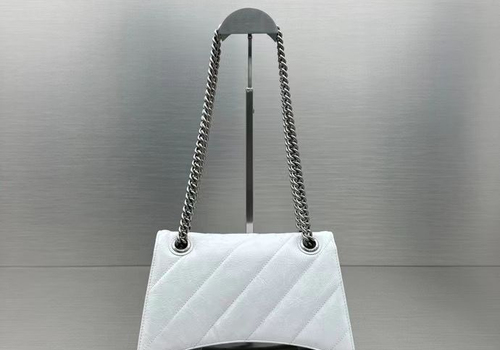Женская кожаная сумка Balenciaga Crush Small белая