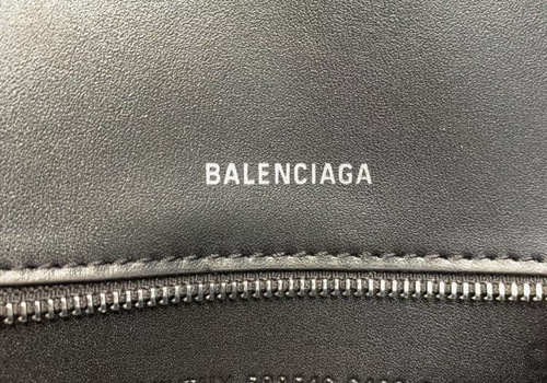 Кожаная сумка Balenciaga Hourglass Small черная