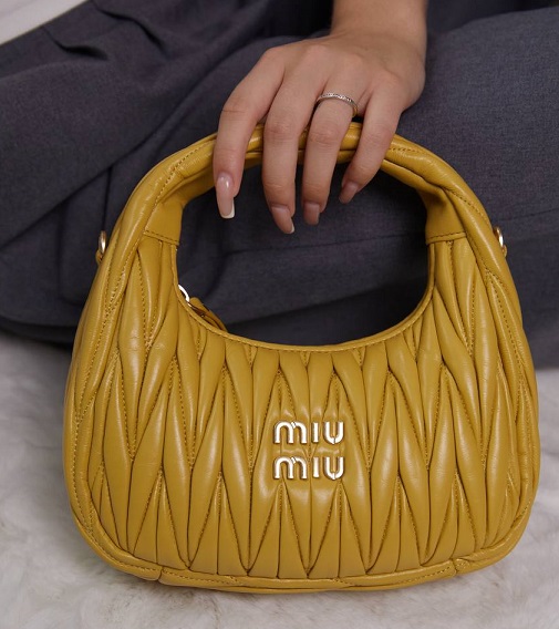Женская кожаная сумка Miu Miu Wander mini hobo 20 см
