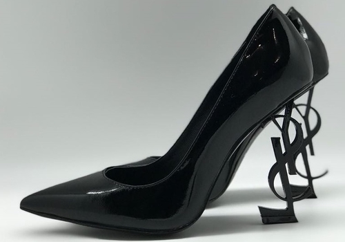 Женские туфли Yves Saint Laurent черные лаковые