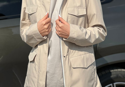 Женская бежевая куртка на молнии Loro Piana