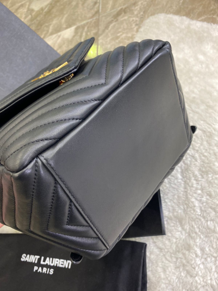 Женский кожаный рюкзак Yves Saint Laurent Joe черный