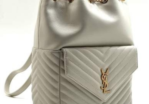 Женский кожаный рюкзак Yves Saint Laurent Joe белый