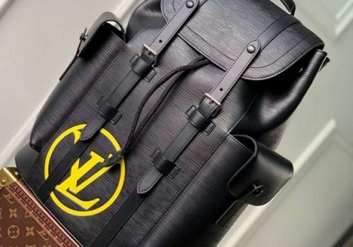 Мужской черный рюкзак Louis Vuitton Cristopher ММ из кожи Epi
