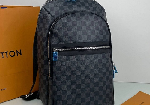 Мужской серый рюкзак Louis Vuitton Michael NV2 Damier Graphite