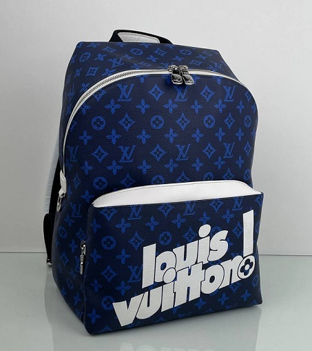 Мужской синий рюкзак Louis Vuitton Discovery Monogram Eclipse