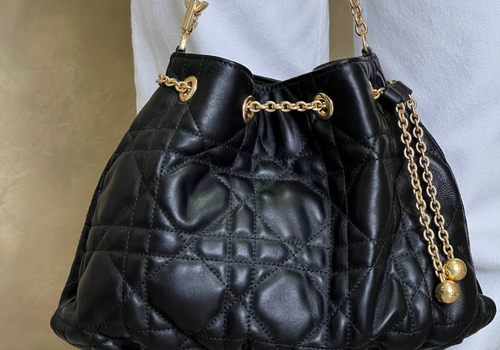 Женская кожаная черная сумка Christian Dior Ammi