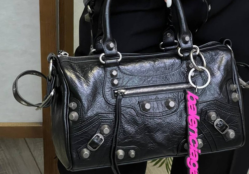 Женская черная кожаная сумка-тоут Balenciaga Neo Cagole Medium