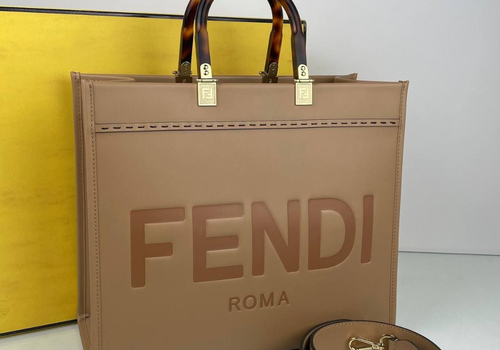 Женская сумка Fendi Sunshine бежевая
