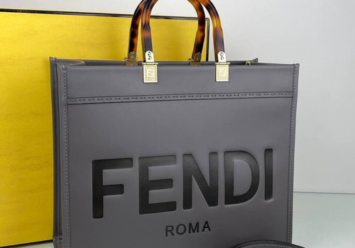 Женская сумка Fendi Sunshine серая