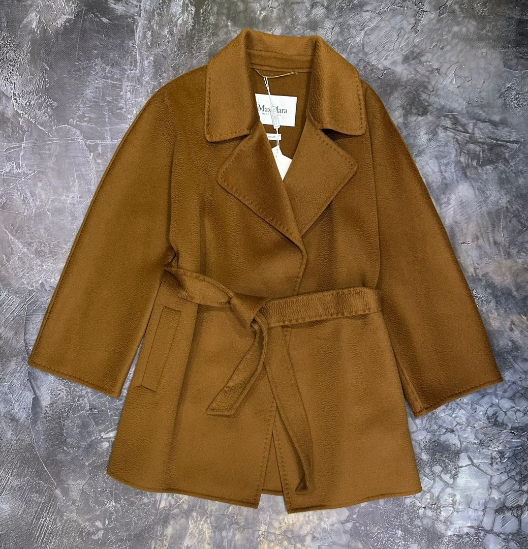 Женское коричневое короткое пальто Max Mara