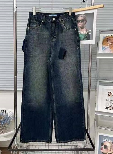 Женские широкие джинсы Prada