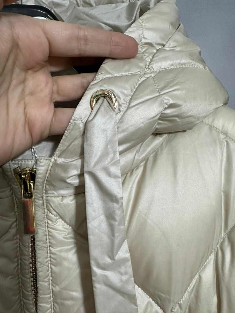 Женское белое пуховое пальто Max Mara