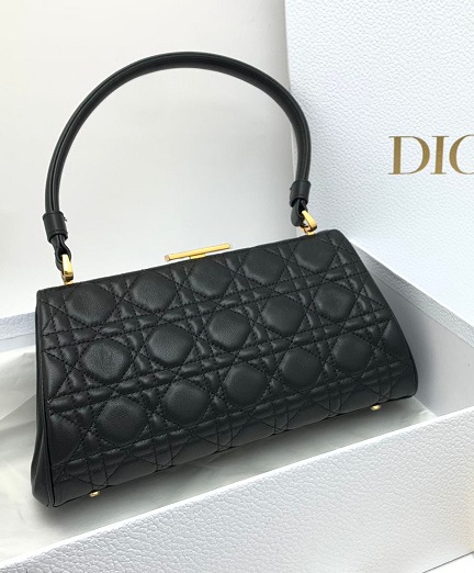 Женская сумка Christian Dior Caro Colle Noire черная