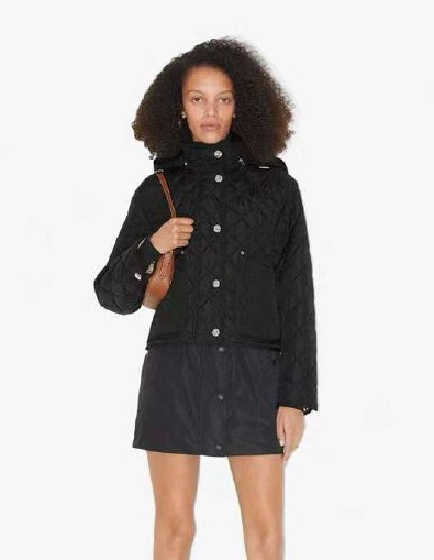 Женская черная короткая куртка Burberry