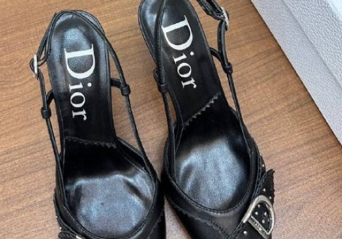 Женские черные босоножки Christian Dior на каблуке
