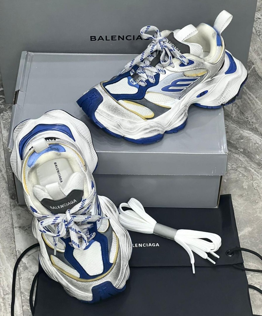 Женские кроссовки Balenciaga Cargo белые с синим