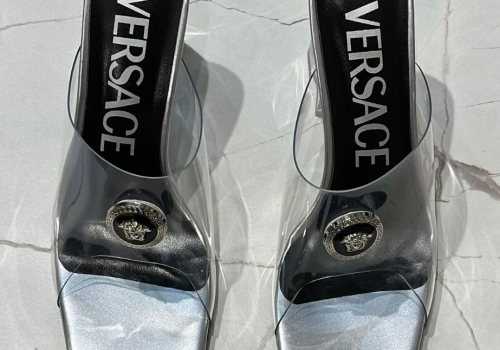 Прозрачные силиконовые мюли Versace