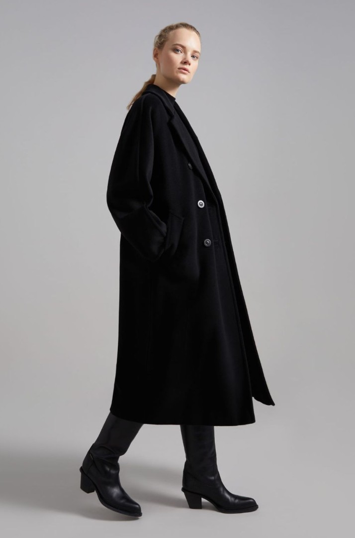 Черное пальто Max Mara