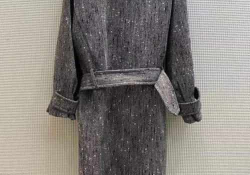 Женское серое пальто Saint Laurent