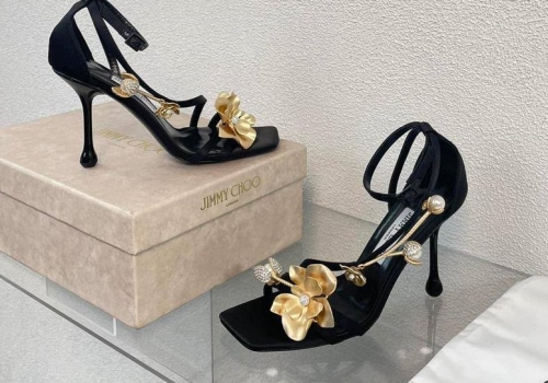 Черные босоножки Jimmy Choo на высоком каблуке