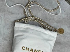 Белая сумка Chanel 22 Mini
