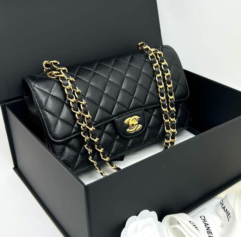 Кожаная черная сумка Chanel Double Flap