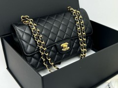 Кожаная черная сумка Chanel Double Flap