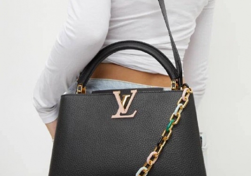 Черная кожаная сумка Louis Vuitton New Capucines BB