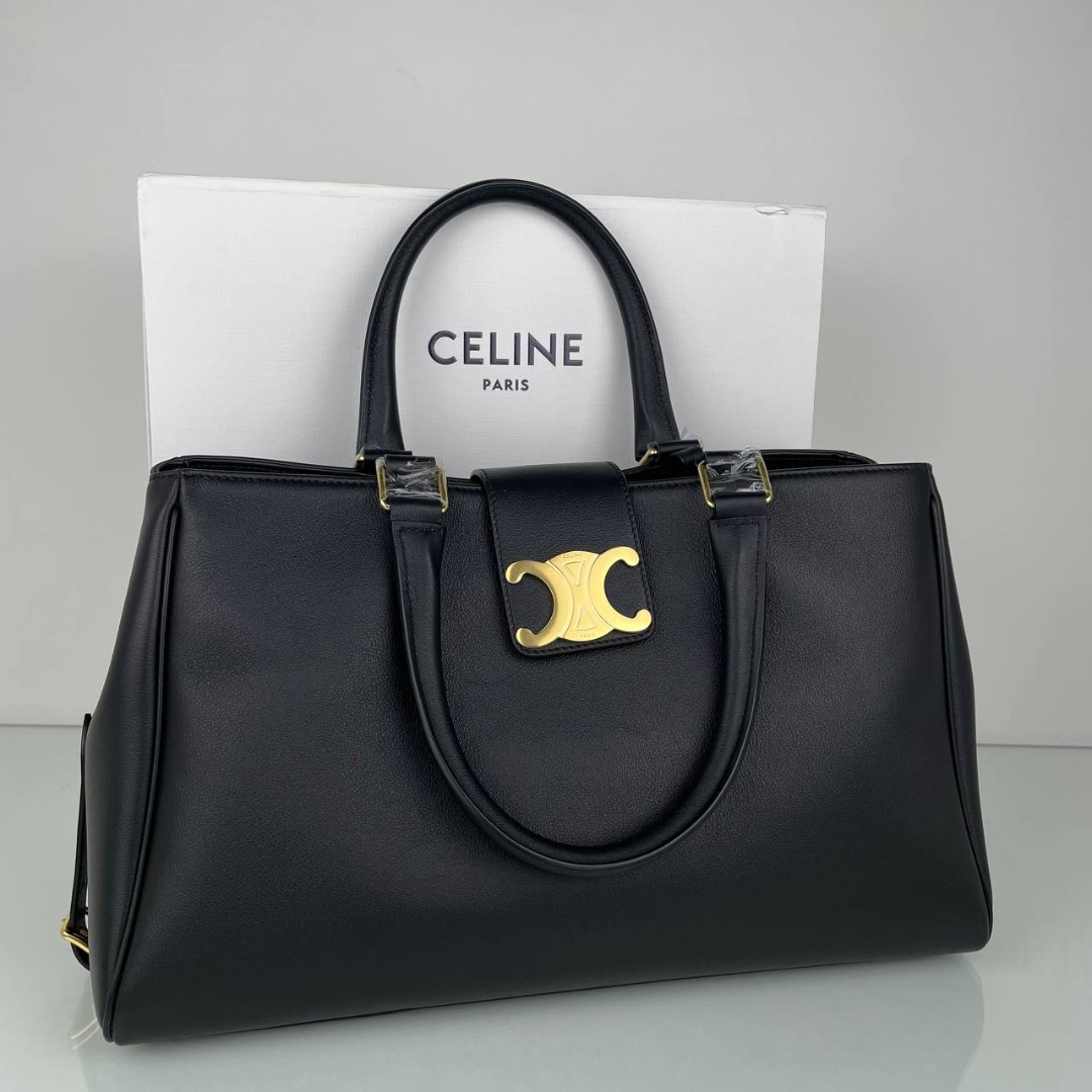 Женская кожаная сумка Celine Appoline черная