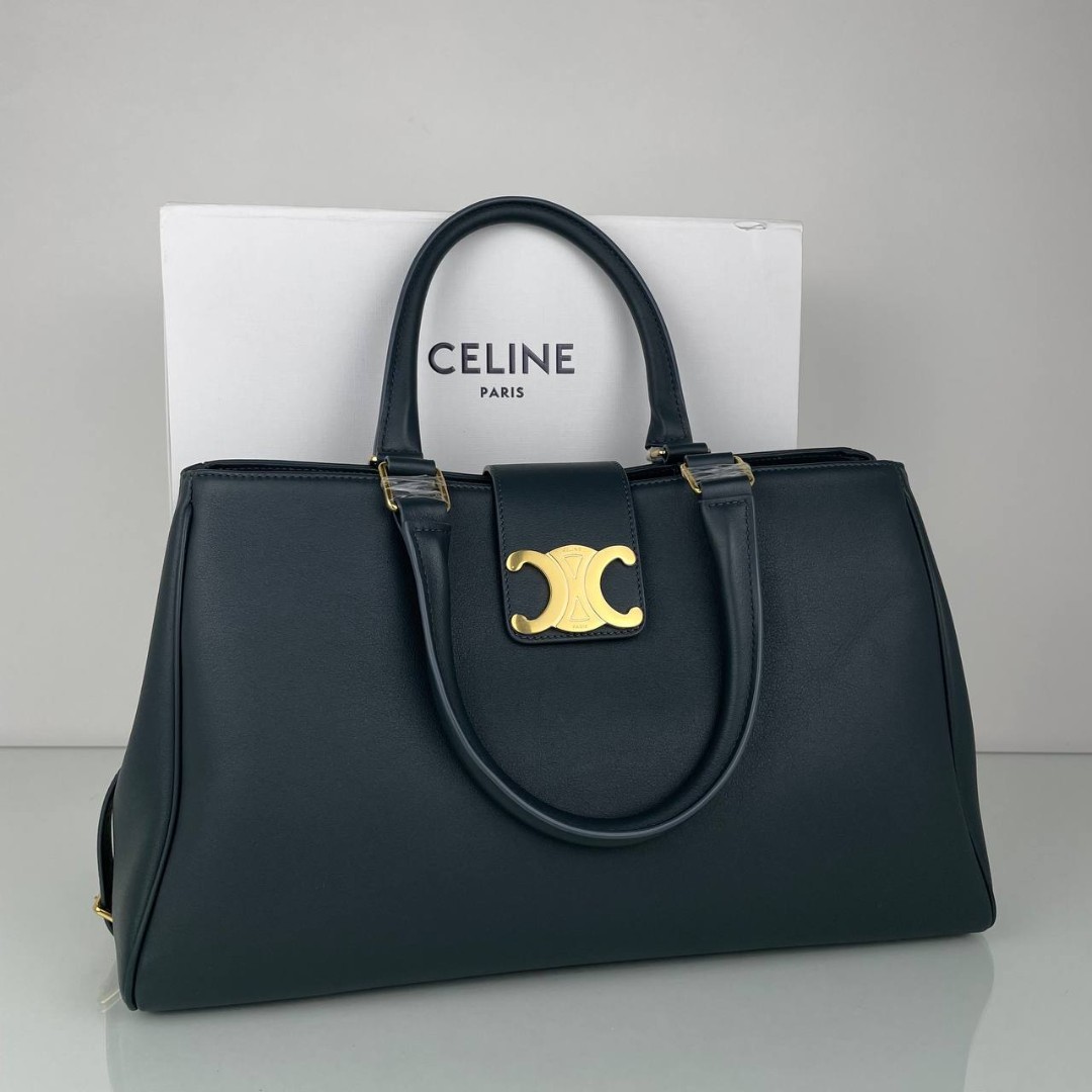 Женская кожаная сумка Celine Appoline синяя